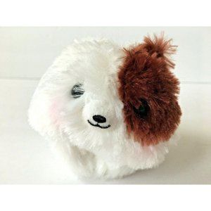 Amuse Collection White and Brown Pomeranian Prize Plush Keychain Toy 3''